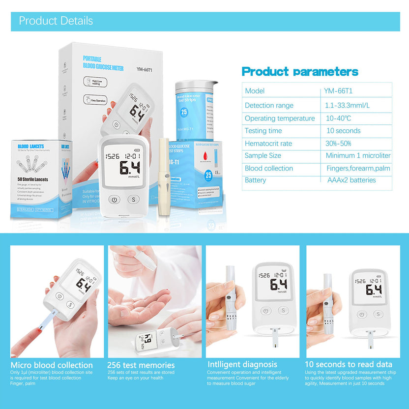Sale 50% Blood Glucose Meter Diabetes Test Kit