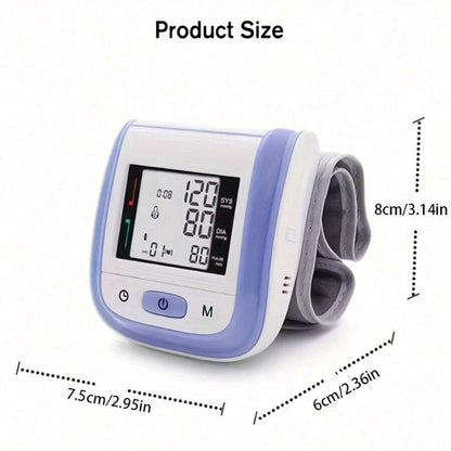 ★Sale OFF★ Digital Wrist Blood Pressure Monitor – LCD Screen, Voice, Portable Case